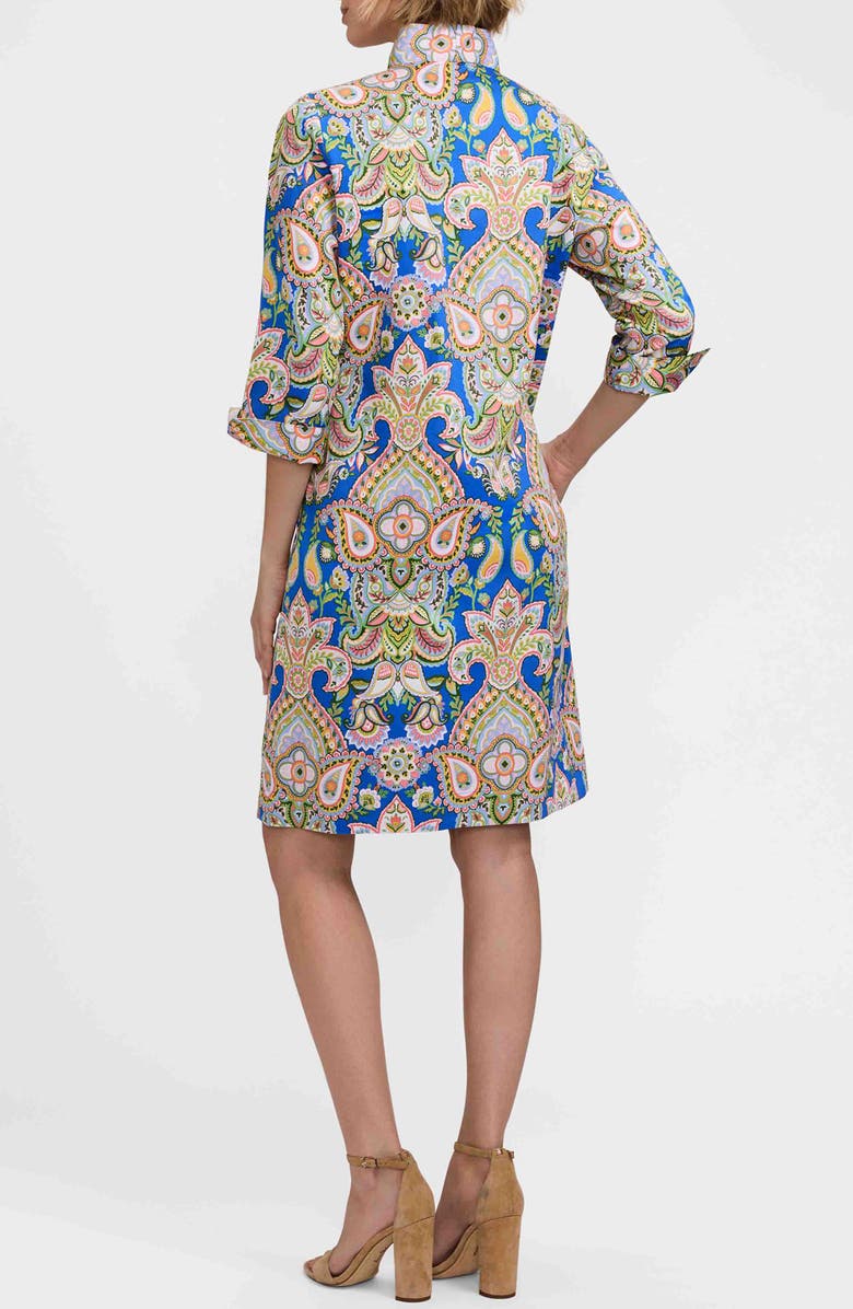 Foxcroft Tammy Three-Quarter Sleeve Cotton Dress, Alternate, color,