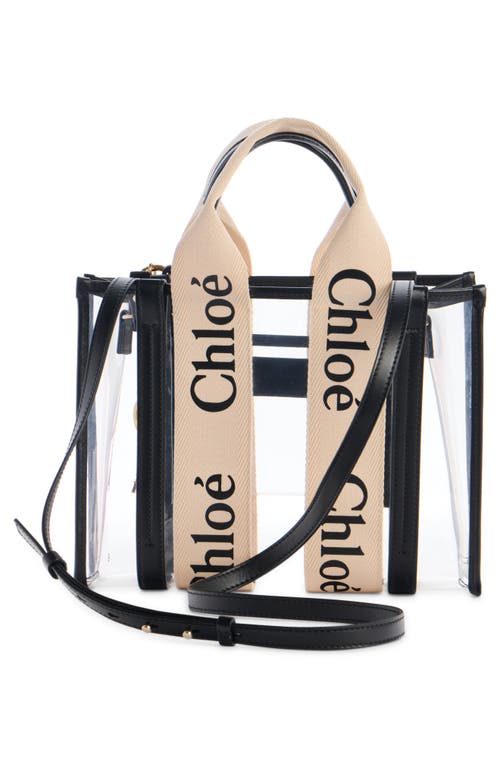Chloé Small Woody Jelly & Leather Tote Bag In White