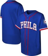 Outerstuff Youth Royal Philadelphia 76ers Stitch Full-Button Baseball  Jersey