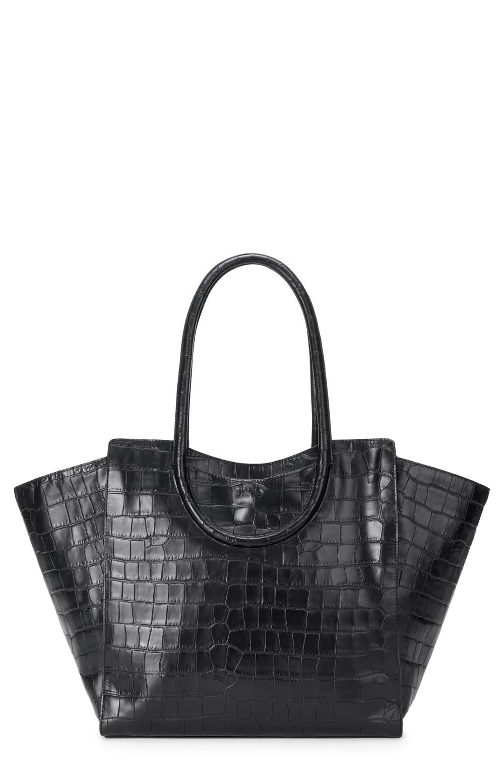 Maude Tote Bag, color, BLACK CROCO