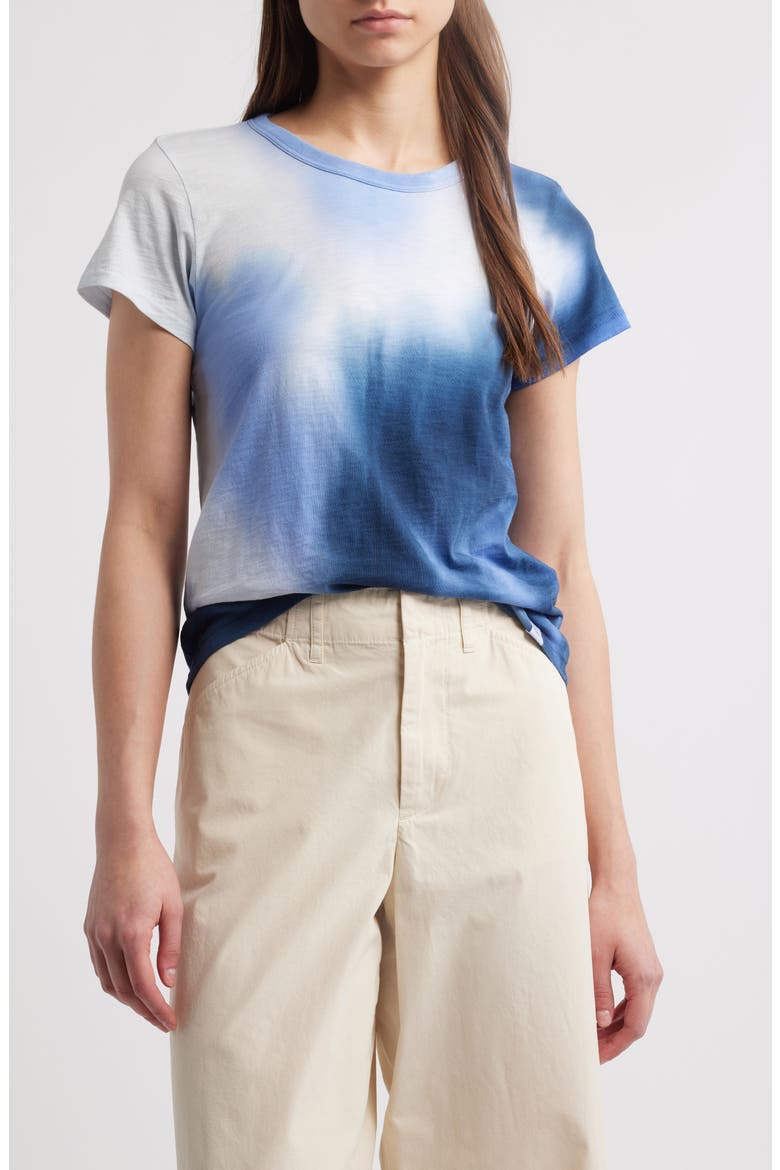 The Slub Tie Dye Cotton T-Shirt, Main, color, BLUE MULTI