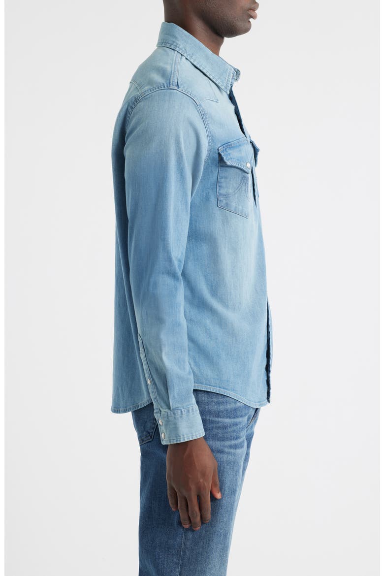 Huston Classic Fit Western Denim Snap-Up Shirt, Alternate, color, STANTON