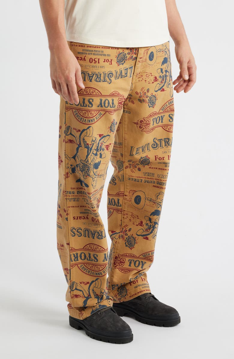 Levi's<sup>®</sup> x Disney Pixar<sup>®</sup> Toy Story Print Double Knee Canvas Carpenter Pants, Alternate, color,