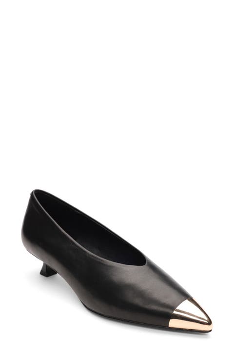 Manda Cap Toe Kitten Heel Pump (Women)