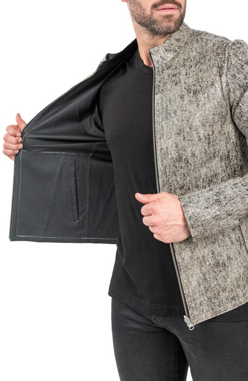 Maceoo Reversible Leather Jacket In Grey