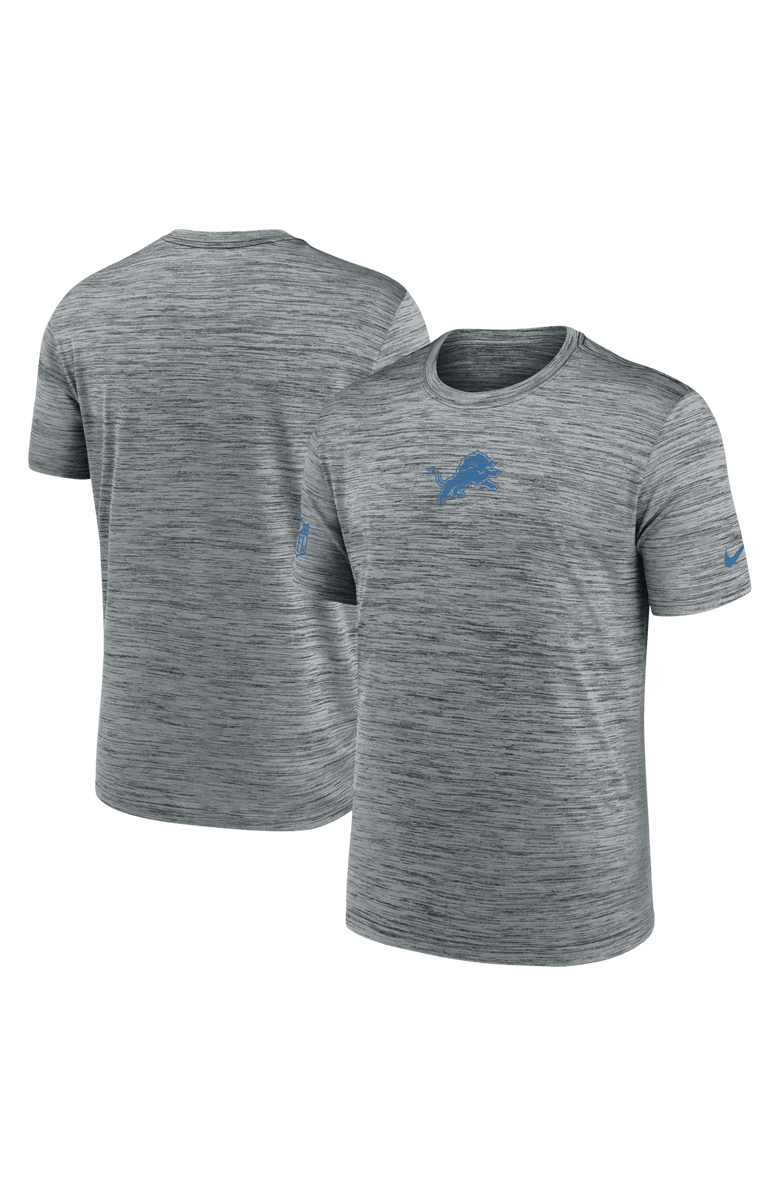 Nike Men's Nike Gray Detroit Lions Big & Tall Sideline Velocity Performance T-Shirt, Alternate, color, Gray