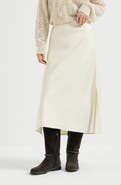 Brunello Cucinelli Satin cady fluid pencil skirt
