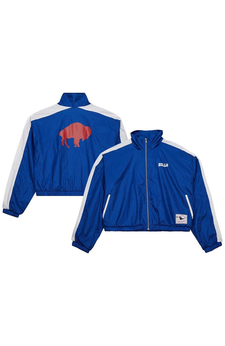 Mitchell & Ness Women's Mitchell & Ness Royal Buffalo Bills Nylon Cropped Full-Zip Jacket, Main, color, Royal