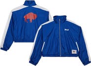 Mitchell & Ness Women's Mitchell & Ness Royal Buffalo Bills Nylon Cropped Full-Zip Jacket