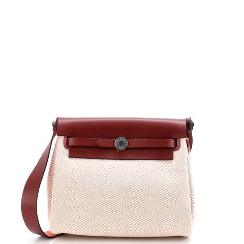 Herbag Zip Toile and Leather 20