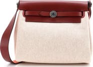 Pre-Owned Hermes Herbag Zip Toile and Leather 20