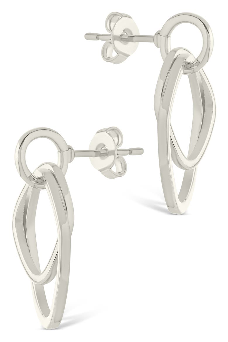 Arabelle Modern Geometric Drop Earrings, Alternate, color, SILVER