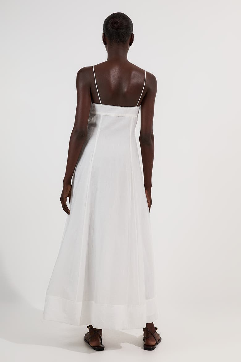 Strappy Woven Midi Dress, Alternate, color, Ivory