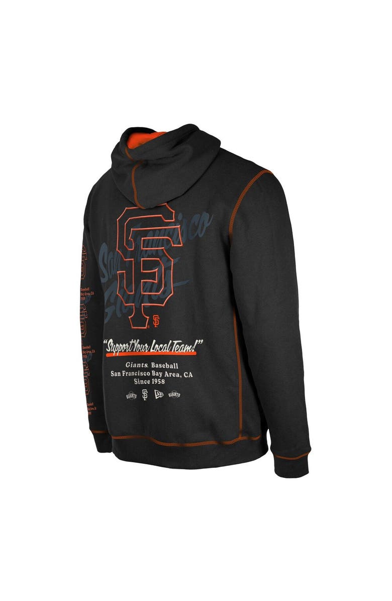 New Era Men's New Era Black San Francisco Giants Team Split Pullover Hoodie, Alternate, color, 