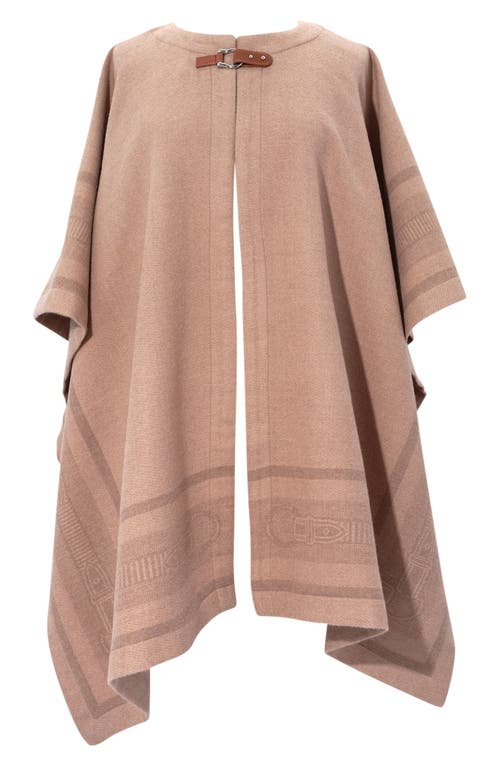 Ralph Lauren Lauren Equestrian Belting Ruana In Brown
