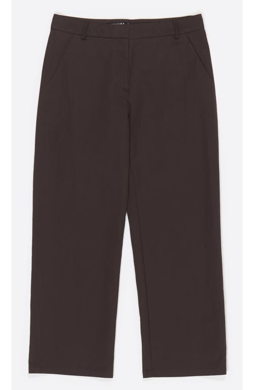 Bimba Y Lola Cotton Straight Leg Trousers In Brown
