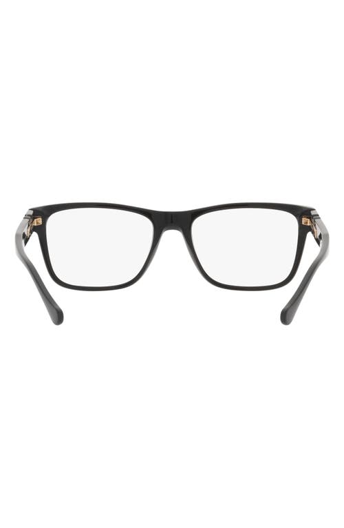 Versace 57mm Rectangular Optical Glasses In Black