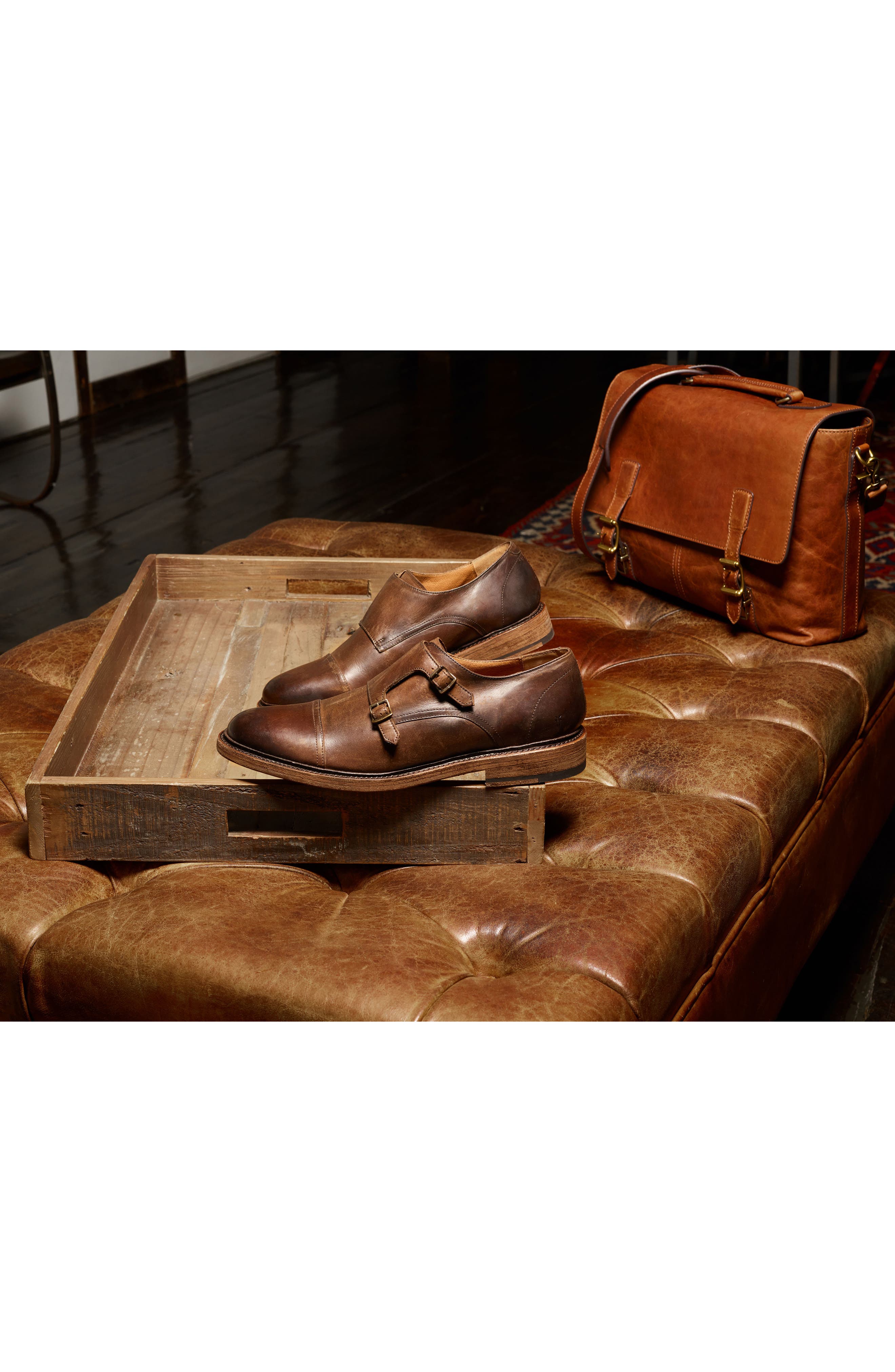 Frye Logan Leather Briefcase, Alternate, color, 