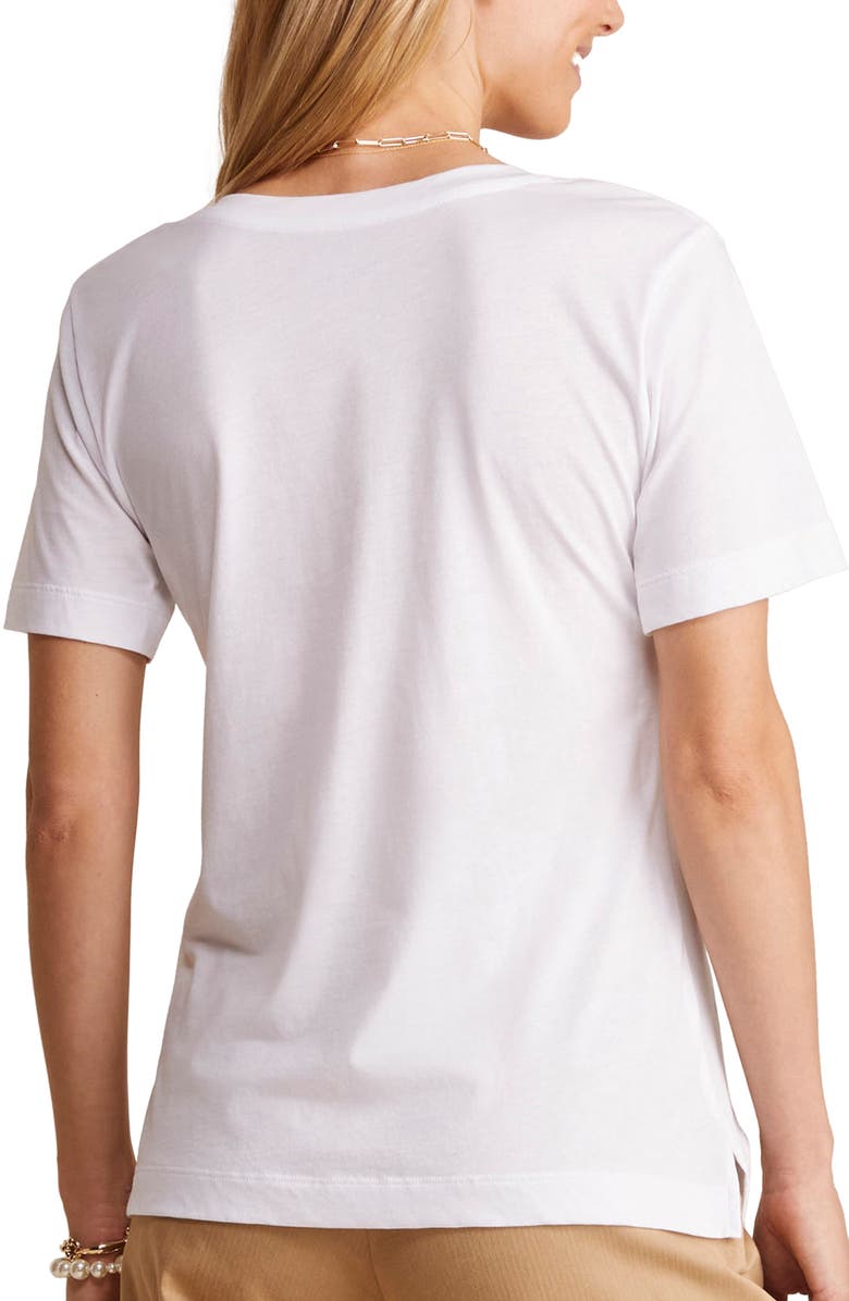 vineyard vines Clean Jersey V-Neck T-Shirt, Alternate, color, White Cap