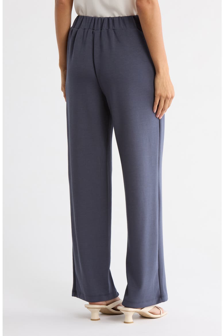 Scuba Knit Wide Leg Pants, Alternate, color, DARK STORM GREY