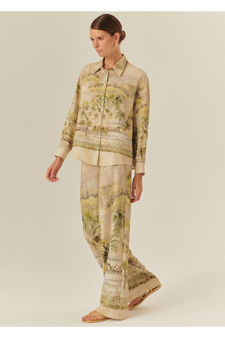 The Chic Coastal Inspired Shirt, Alternate, color, Beige Patterned