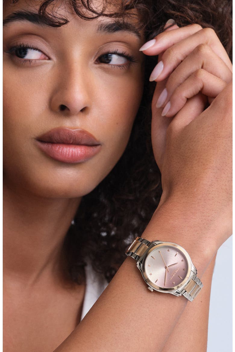 Color Wave Bracelet Watch, 36mm, Alternate, color, SILVER  PINK