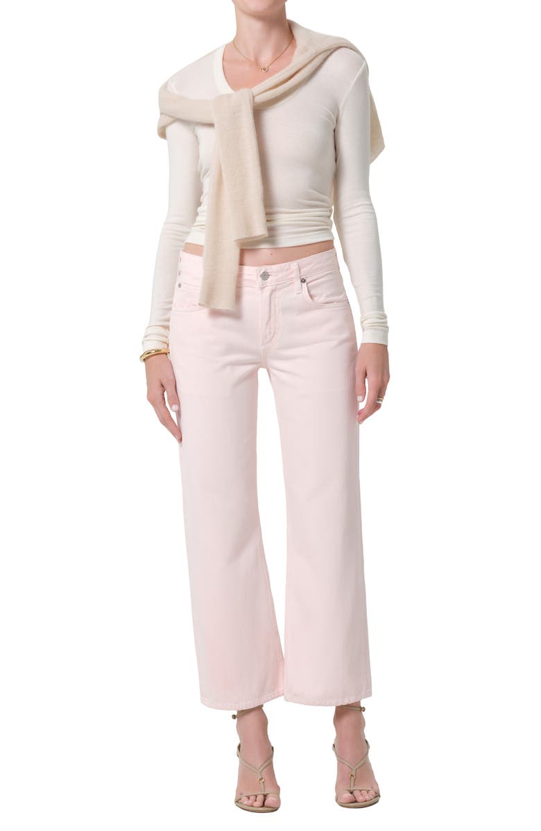 Citizens of Humanity Faye Ankle Straight Leg Jeans, Alternate, color, Pale Coral Light