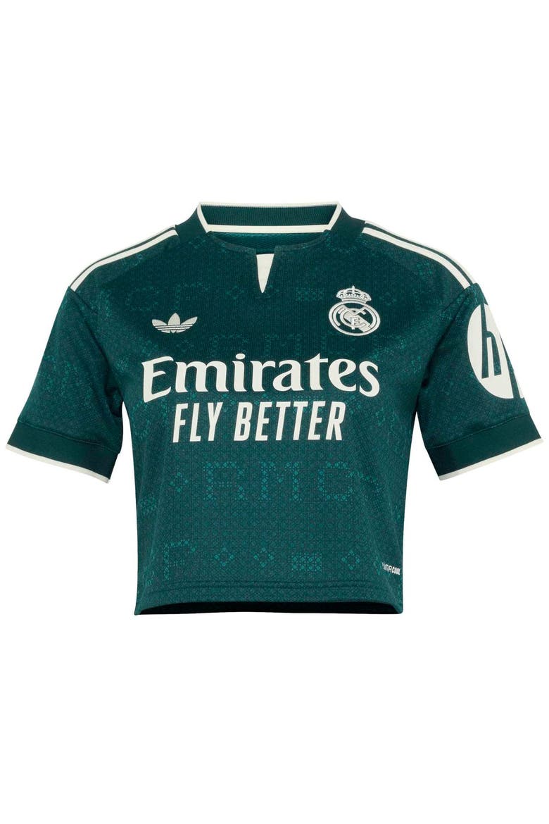 Women's adidas Green Real Madrid 2026/27 Away Cropped Replica Jersey, Alternate, color, Green
