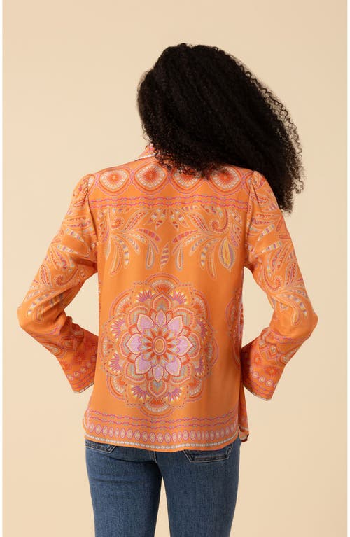Hale Bob Lara Silk Top In Orange