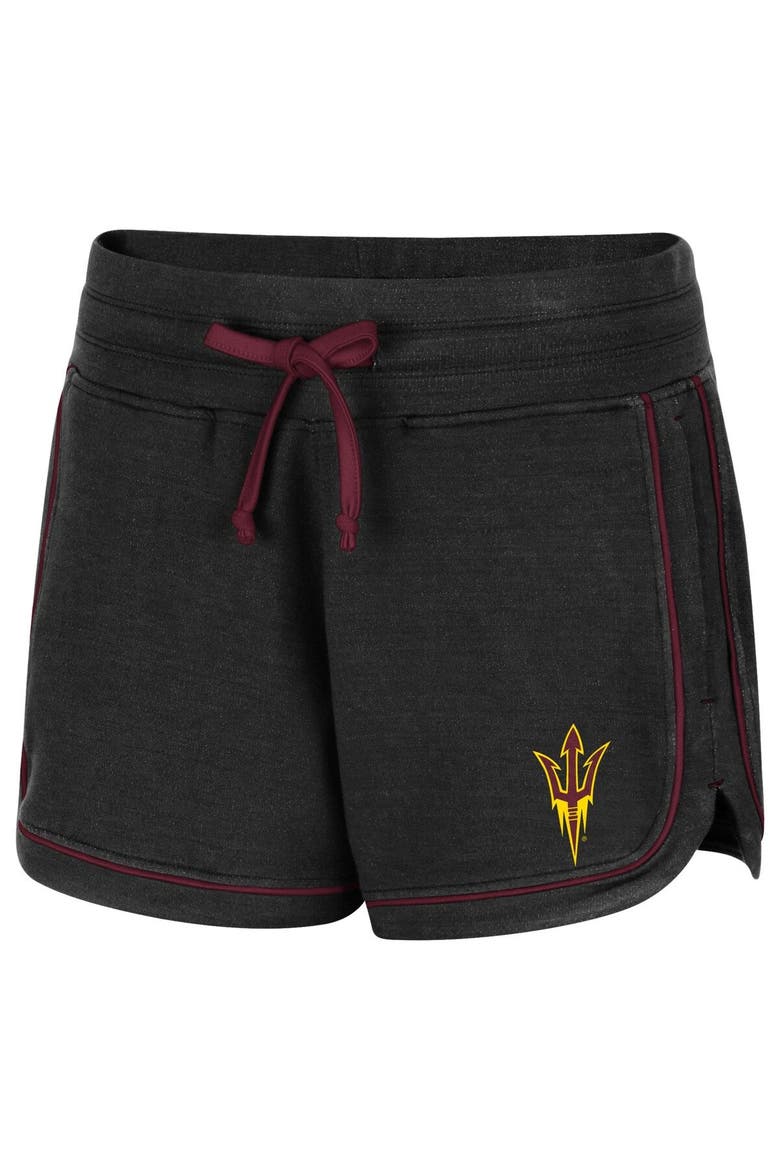 Women's Colosseum Heathered Black Arizona State Sun Devils Lil Sebastian Shorts, Alternate, color, Heather Black