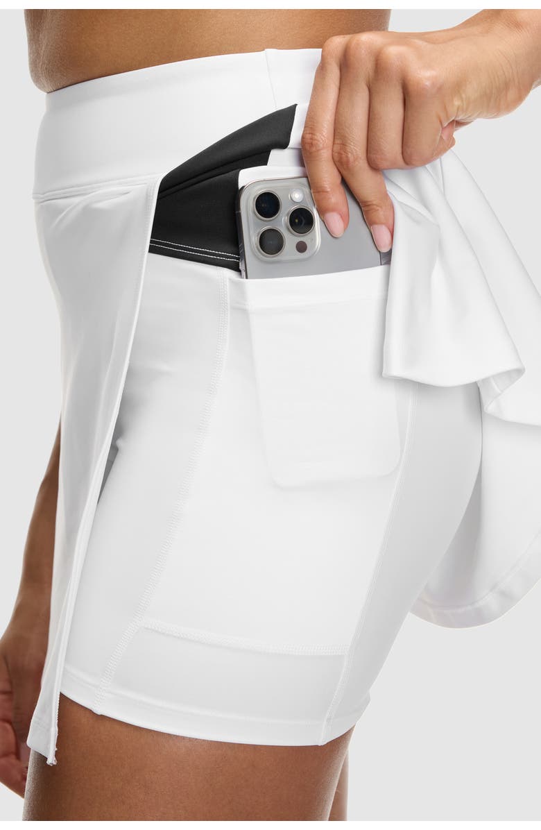 Peloton Endurance Light Run Skort, Alternate, color, Bright White