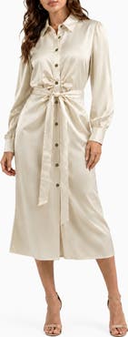 BY DESIGN Milania Tie Waist Shirtdress