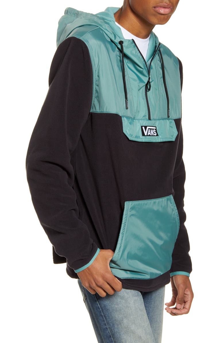 Vans Windward Hooded Fleece & Nylon Anorak, Main, color, 