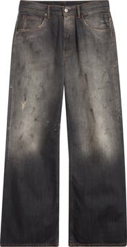 Acne Studios 2021 Distressed Wide Leg Jeans