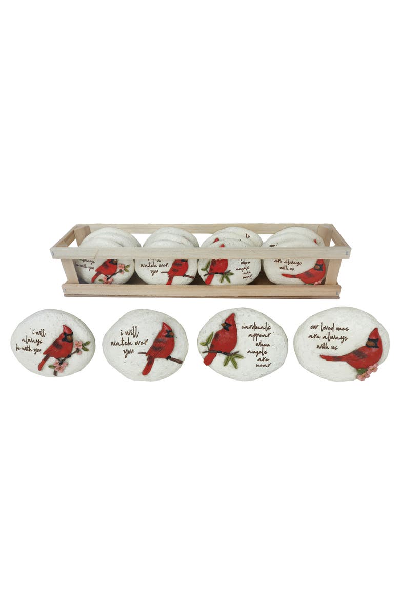 Spring Cardinal Blessing Prayer Stones, Main, color, Red