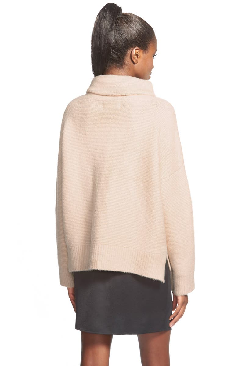 J.O.A. Boxy Turtleneck Sweater, Alternate, color, Ivory