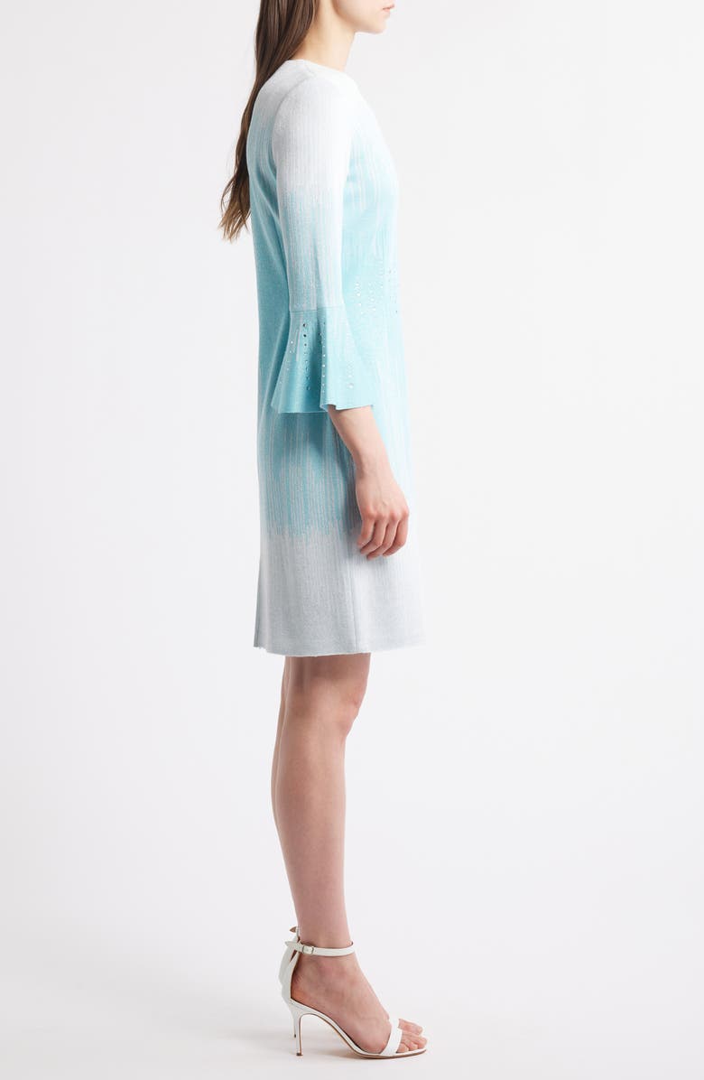 Ming Wang Soft Knit Shimmer Embellished Sheath Dress, Alternate, color, 