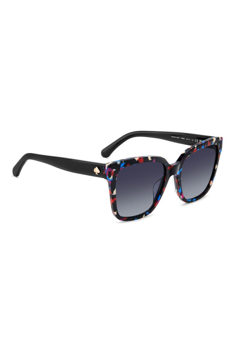 kiya 56mm gradient square sunglasses, Alternate, color, PATTERN BLACK/ DARK GREY