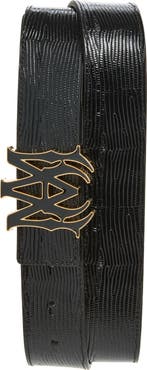 AMIRI MA Lizard Embossed Leather Belt