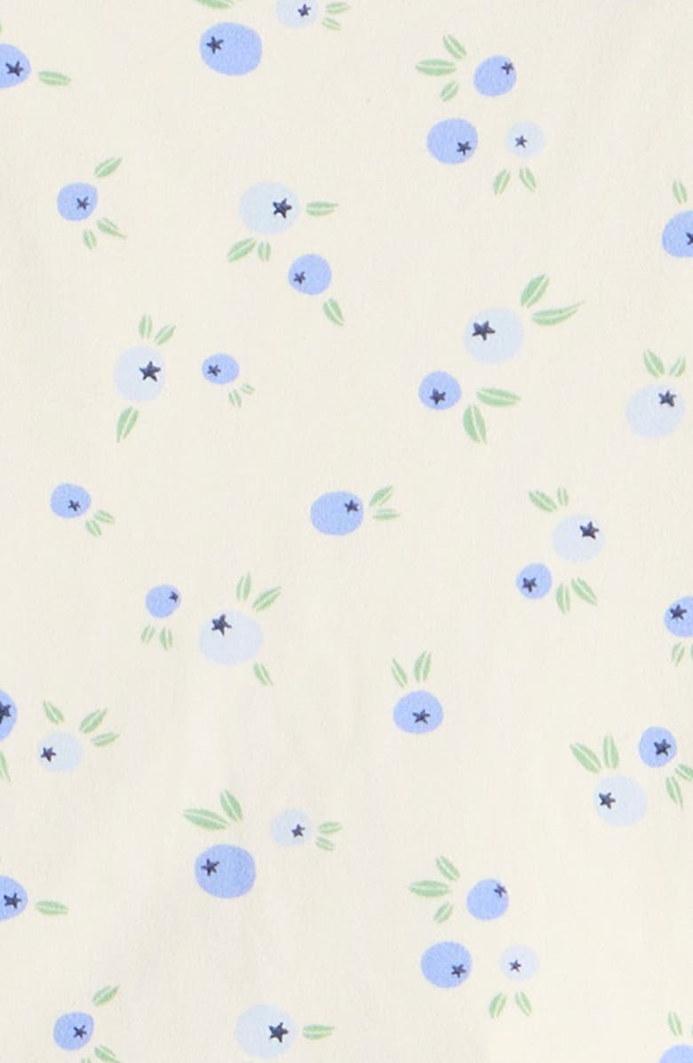 Nordstrom Kids' Lettuce Edge Shorts Pajamas, Alternate, color, Ivory Blueberries Toss