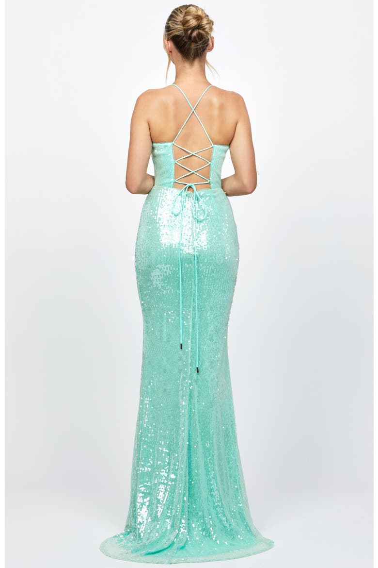 Indyana Sequin Strappy Back Maxi, Alternate, color, MINT