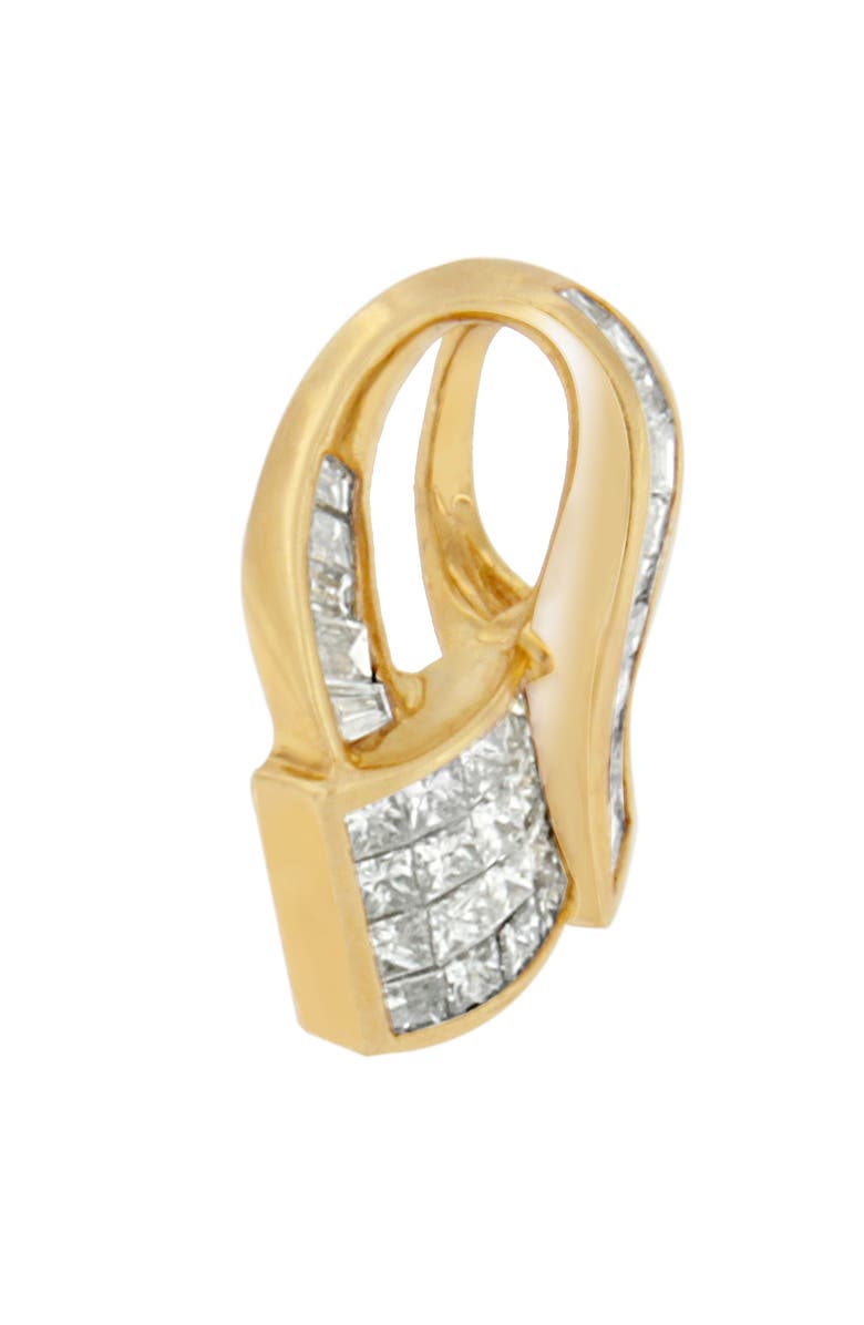 Haus of Brilliance 14k Yellow Gold 2.0 Cttw Diamond Art Deco Inspired Pendant Necklace, Alternate, color, Yellow