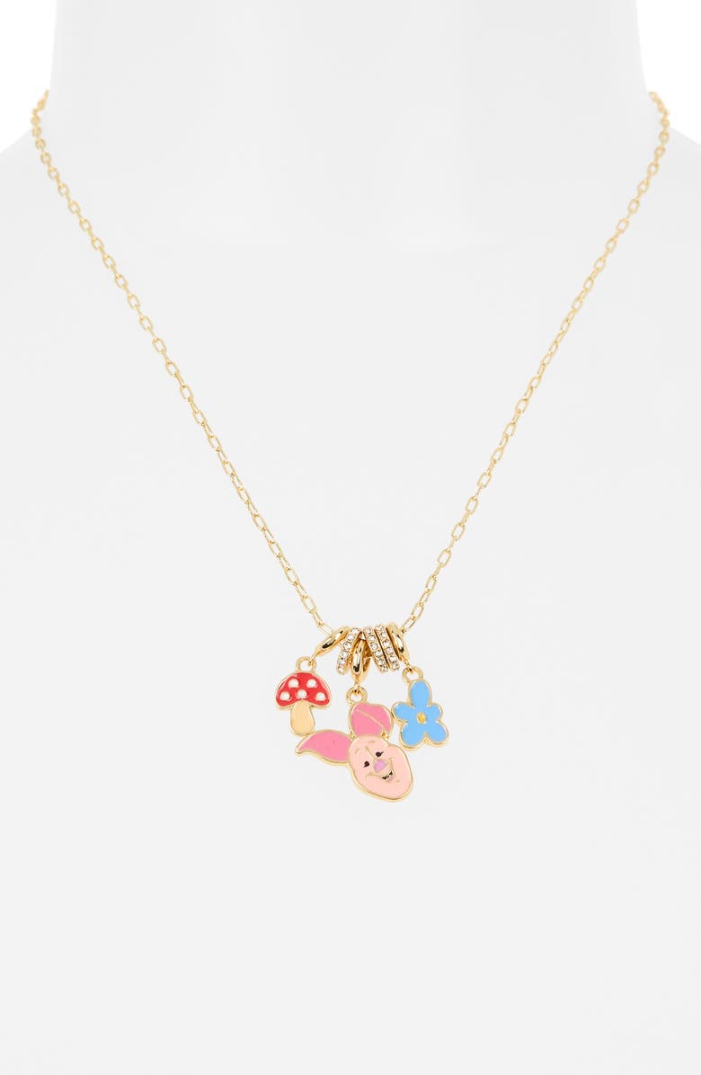 BaubleBar x Disney<sup>®</sup> Piglet Spring Charm Necklace, Alternate, color, 