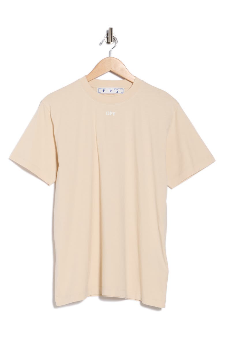 Off-White Brick Arrow Slim Crew T-Shirt, Alternate, color, Beige And White