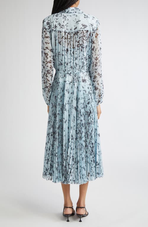 Proenza Schouler Jones Long Sleeve Pleated Crinkle Chiffon Shirtdress
