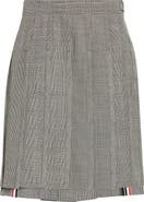 Thom Browne Glen Plaid Pleated Wool Skirt