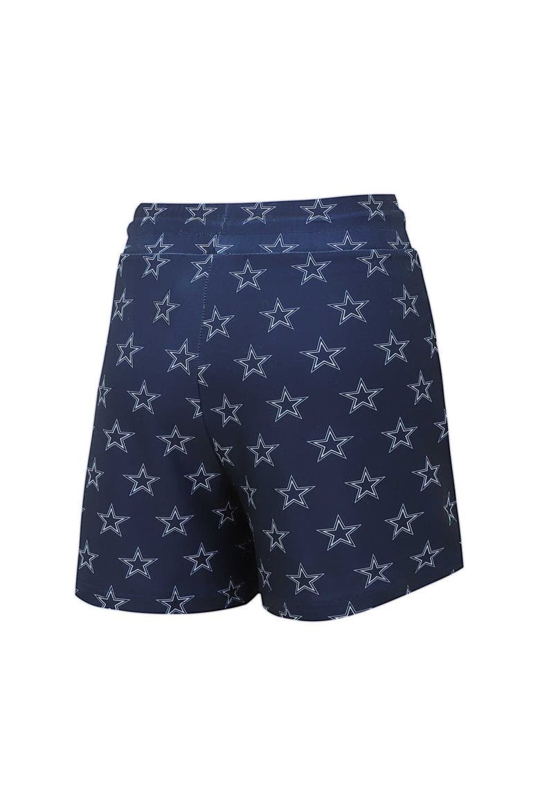 Women's Concepts Sport Dallas Cowboys Gauge Allover Print Cropped Tank Top & Shorts Sleep Set, Alternate, color, Navy