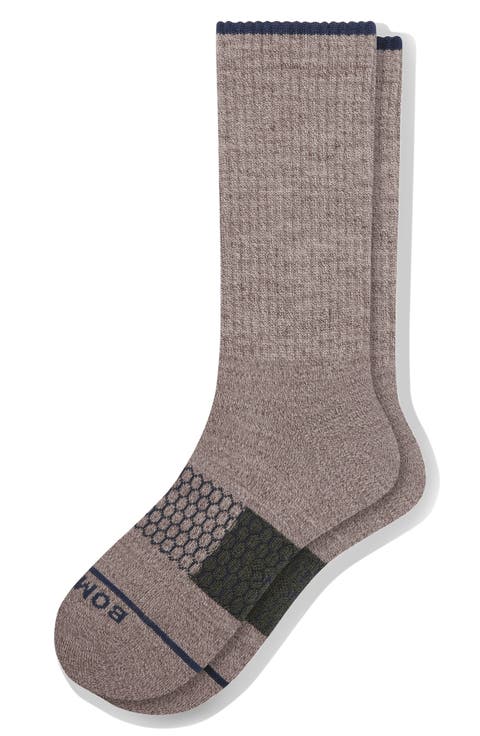 Marl Merino Wool Blend Crew Socks
