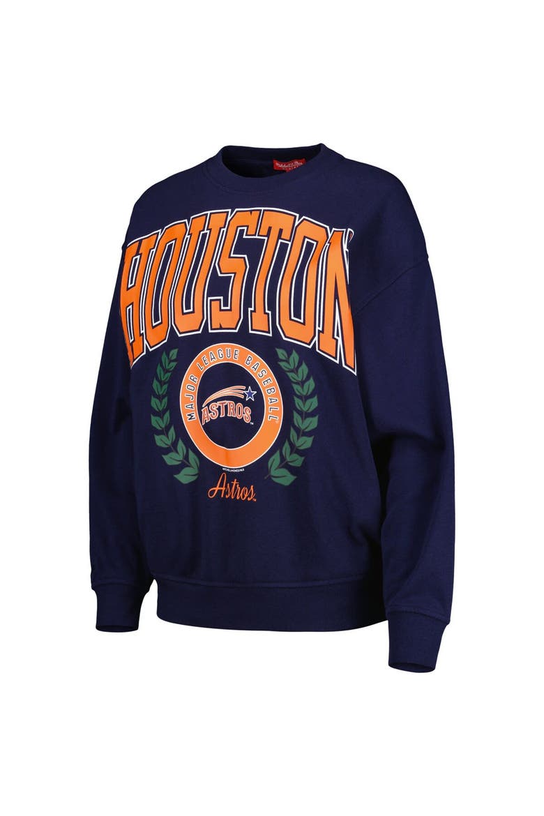 Women's Mitchell & Ness Navy Houston Astros Logo Lt 2.0 Pullover Sweatshirt, Alternate, color, Navy