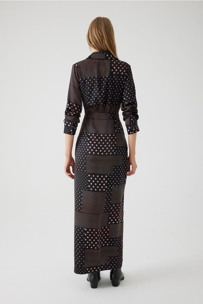 Annis Maxi Shirt Dress, Alternate, color, CAMEL-BLACK